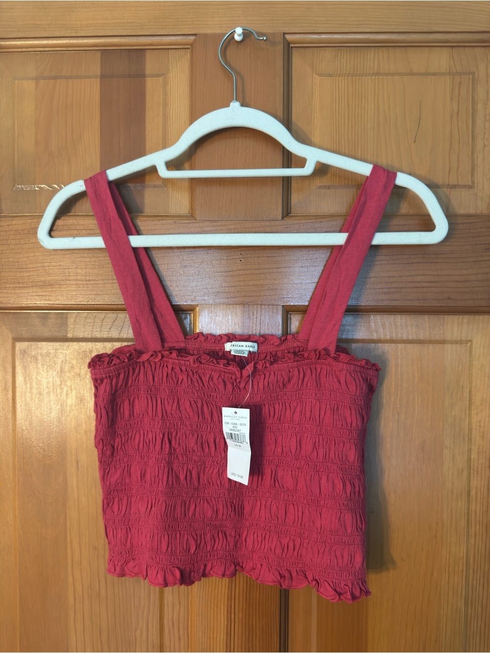 American Eagle Smocked Crop Tank